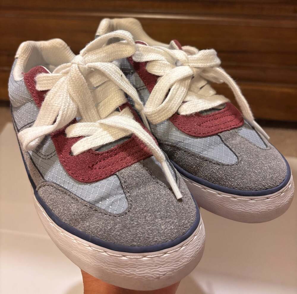 The Children's Place Sneakers Size 12 Blue Gray Maroon Low Top